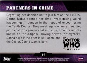 2016 Topps Doctor Who Timeless - Green Foil #59 Partners in Crime. Back