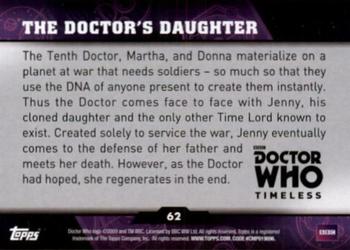 2016 Topps Doctor Who Timeless - Green Foil #62 The Doctor's Daughter Back
