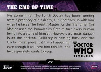 2016 Topps Doctor Who Timeless - Green Foil #69 The End of Time Back