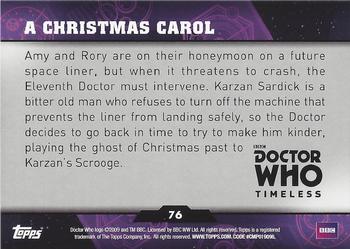 2016 Topps Doctor Who Timeless - Green Foil #76 A Christmas Carol Back