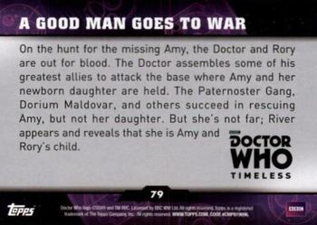 2016 Topps Doctor Who Timeless - Green Foil #79 A Good Man Goes to War Back