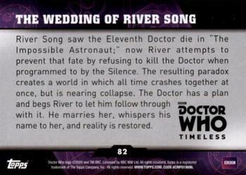 2016 Topps Doctor Who Timeless - Green Foil #82 The Wedding of River Song Back