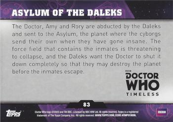 2016 Topps Doctor Who Timeless - Green Foil #83 Asylum of the Daleks Back