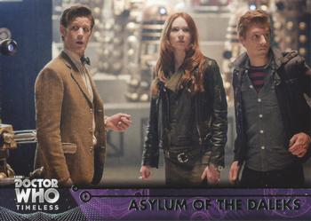 2016 Topps Doctor Who Timeless - Green Foil #83 Asylum of the Daleks Front