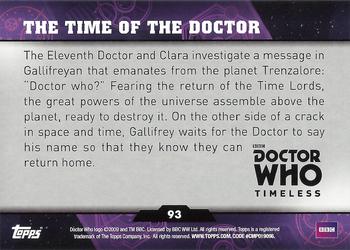 2016 Topps Doctor Who Timeless - Green Foil #93 The Time of the Doctor Back