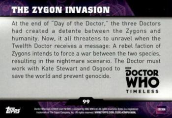 2016 Topps Doctor Who Timeless - Green Foil #99 The Zygon Invasion Back