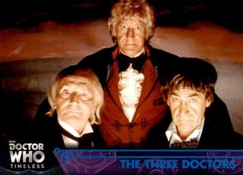 2016 Topps Doctor Who Timeless - Blue Foil #14 The Three Doctors Front