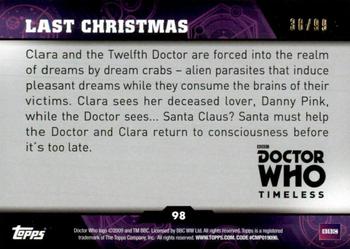 2016 Topps Doctor Who Timeless - Blue Foil #98 Last Christmas Back