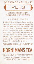 1960 Hornimans Tea Pets #48 Caterpillars Back