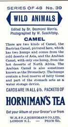 1958 Hornimans Tea Wild Animals #39 Camel Back