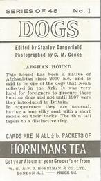 1961 Hornimans Tea Dogs #1 Afghan Hound Back