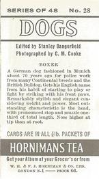 1961 Hornimans Tea Dogs #28 Boxer Back