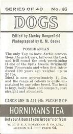 1961 Hornimans Tea Dogs #46 Pomeranian Back