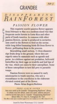 1991 Grandee Disappearing Rainforest #5 Passion Flower Back
