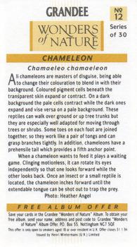 1992 Grandee Wonders of Nature #12 Chameleon Back