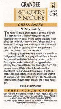 1992 Grandee Wonders of Nature #14 Grass Snake Back