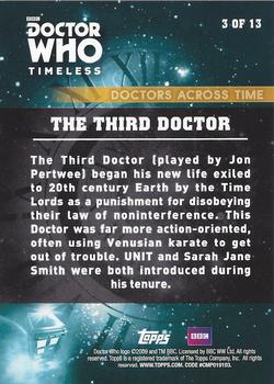 2016 Topps Doctor Who Timeless - The Doctors Across Time #3 The Third Doctor Back