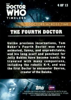2016 Topps Doctor Who Timeless - The Doctors Across Time #4 The Fourth Doctor Back