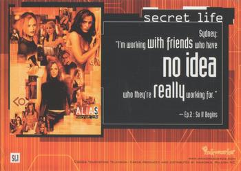 2002 Inkworks Alias Season 1 - Secret Life Puzzle #SL1 Sydney Back