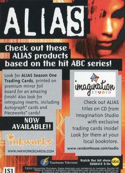 2002 Inkworks Alias Season 1 - CD Promos #IS1 Check Out These Alias Products Back