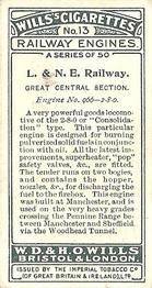 1924 Wills's Railway Engines #13 L. & N.E. Railway Back