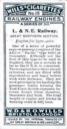 1924 Wills's Railway Engines #15 L. & N.E. Railway Back