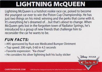 2006 Disney/Pixar Cars #1 Lightning McQueen Back