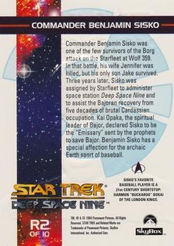 1993 SkyBox Star Trek: Deep Space Nine - Redemption #R2 Commander Benjamin Sisko Back
