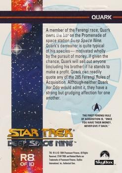 1993 SkyBox Star Trek: Deep Space Nine - Redemption #R8 Quark Back
