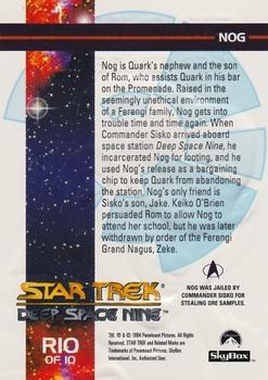 1993 SkyBox Star Trek: Deep Space Nine - Redemption #R10 Nog Back