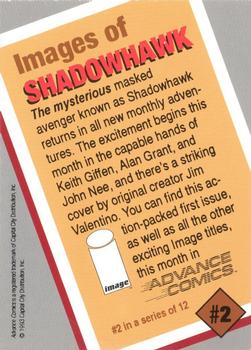 1993-94 Advance Comics Image Series #2 Images of Shadowhawk Back