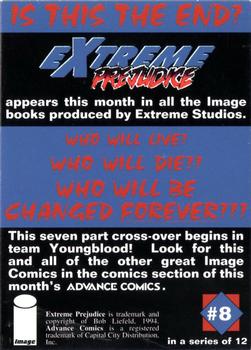 1993-94 Advance Comics Image Series #8 Extreme Prejudice Back