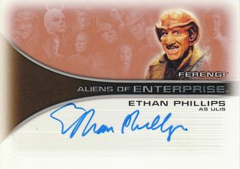 2002 Rittenhouse Star Trek Enterprise Season 1 - Aliens of Enterprise Autographs #AA2 Ethan Phillips Front