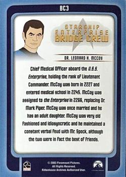 2003 Rittenhouse Star Trek: The Complete Star Trek: Animated Adventures  - Enterprise Bridge Crew #BC3 Dr. McCoy Back