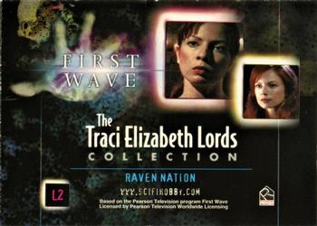 2002 Rittenhouse First Wave: Traci Elizabeth Lords Collection  #L2 Raven Nation Back