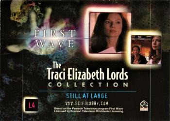 2002 Rittenhouse First Wave: Traci Elizabeth Lords Collection  #L4 Still at Large Back