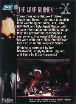 1996 Topps The X-Files Season Two - Foil Parallel #8 The Lone Gunmen Back