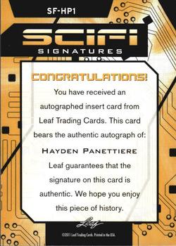 2011 Leaf Pop Century - Sci-Fi #SF-HP1 Hayden Panettiere Back