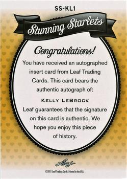 2011 Leaf Pop Century - Stunning Starlets #SS-KL1 Kelly LeBrock Back