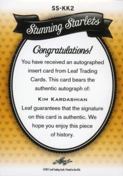 2011 Leaf Pop Century - Stunning Starlets #SS-KK2 Kim Kardashian Back