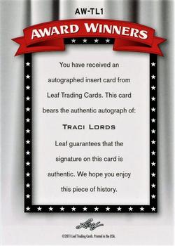 2011 Leaf Pop Century - Award Winners #AW-TL1 Traci Lords Back