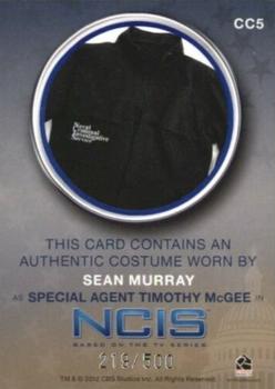2012 Rittenhouse NCIS - Relics #CC5 Special Agent Timothy McGee Back