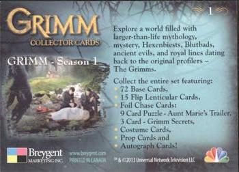 Grimm Season 1 2012 Breygent Costume Wardrobe Relic Card Selection 