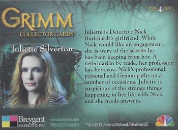 2013 Breygent Grimm #4 Juliette Silverton Back