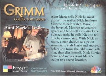 2013 Breygent Grimm #14 Aunt Marie's Trailer Back