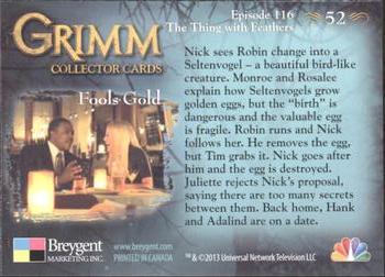 2013 Breygent Grimm #52 Fools Gold Back