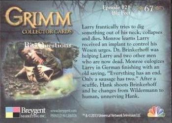2013 Breygent Grimm #67 Big Questions Back