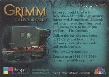 2013 Breygent Grimm #Promo 3 Grimm Back