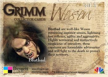 2013 Breygent Grimm - Wesen Lenticular #GL3 Blutbad Back