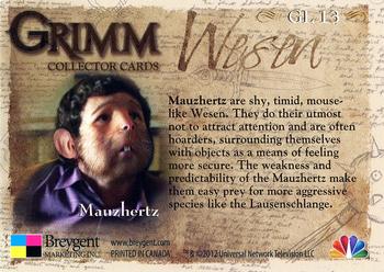 2013 Breygent Grimm - Wesen Lenticular #GL13 Mauzhertz Back